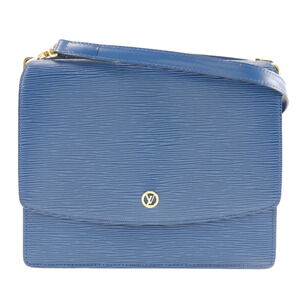 LOUIS VUITTON Blue Leather Shoulder Bag